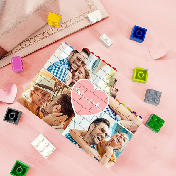 Personalised Colors Building Brick Puzzles Custom Collage Photo Block Gifts for Lovers