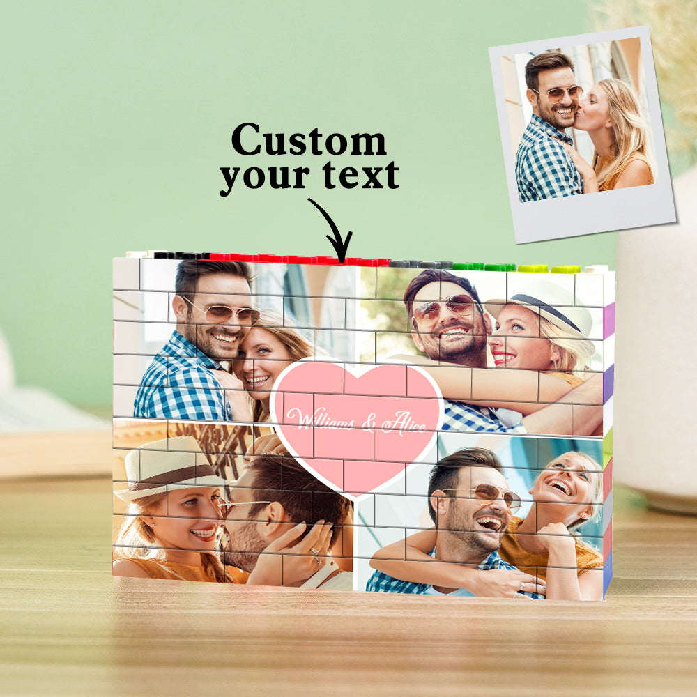 Personalised Colors Building Brick Puzzles Custom Collage Photo Block Gifts for Lovers