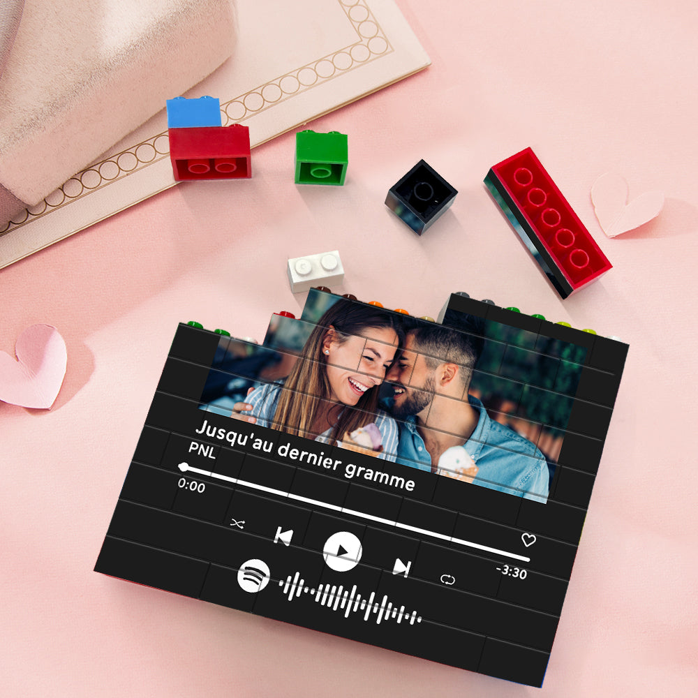 Personalised Spotify Code Building Brick Custom Photo Block Colors Brick Puzzles Gifts for Her