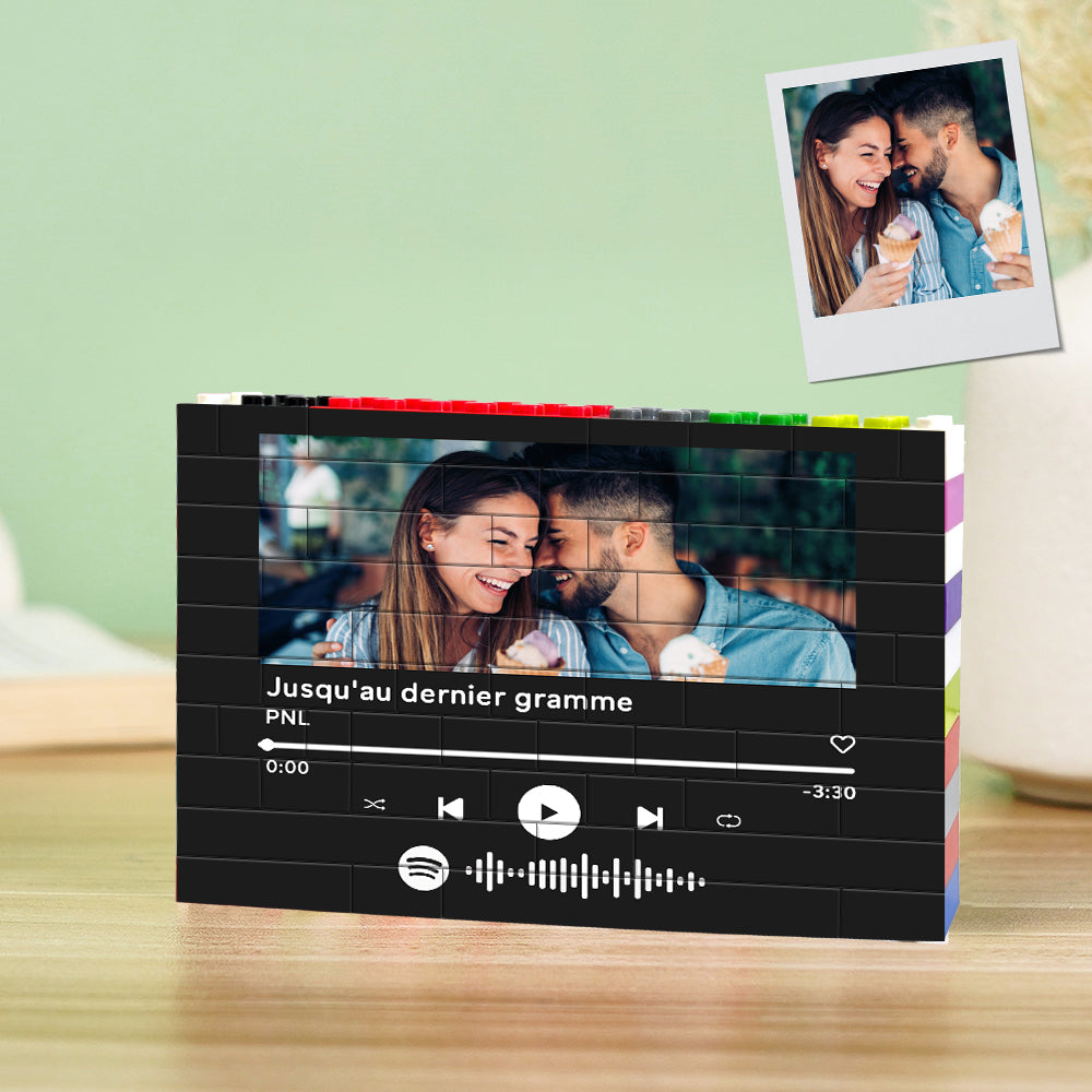 Personalised Spotify Code Building Brick Custom Photo Block Colors Brick Puzzles Gifts for Her