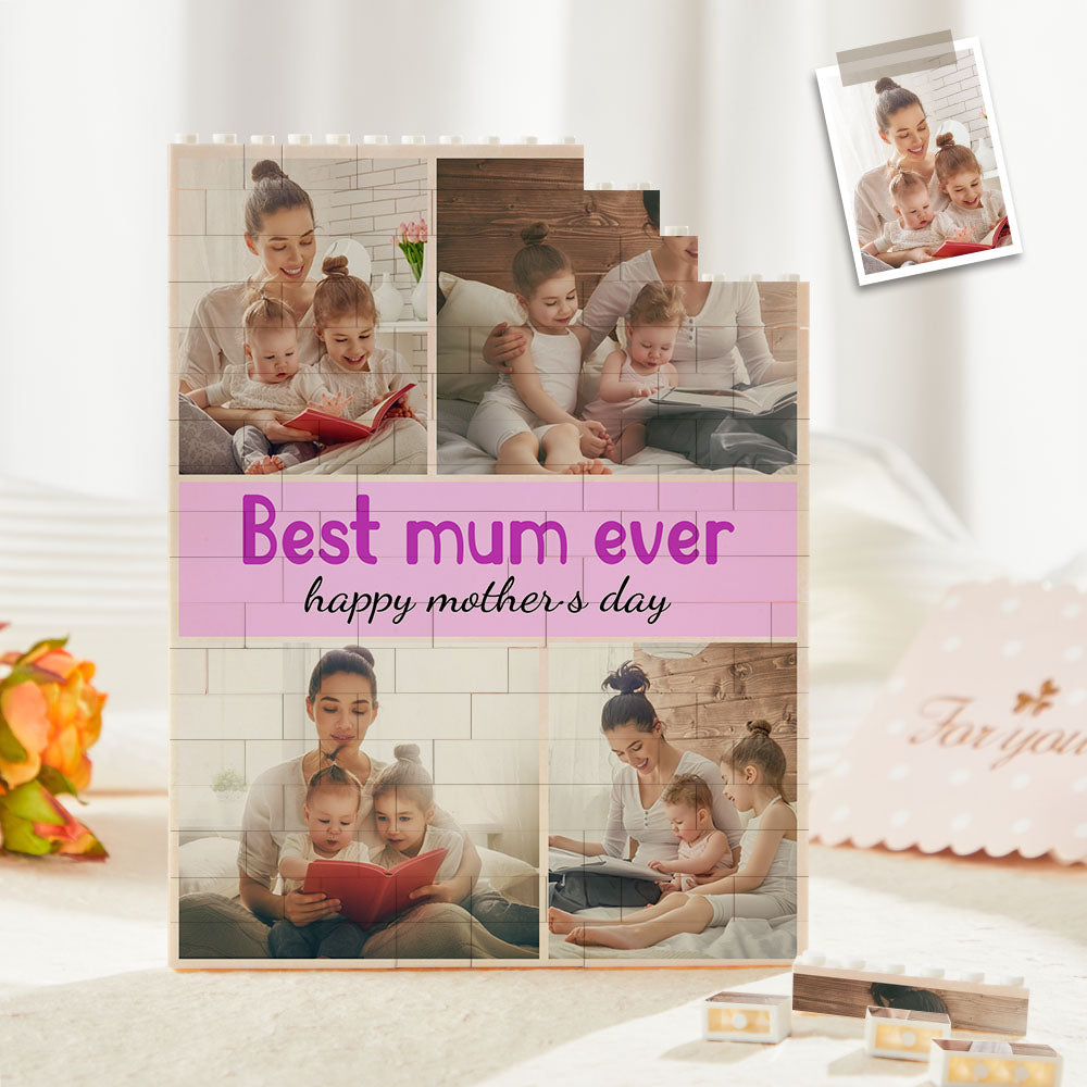 Custom Building Block Puzzle Vertical Building Photo Brick Happy Child Mother's Day Gifts