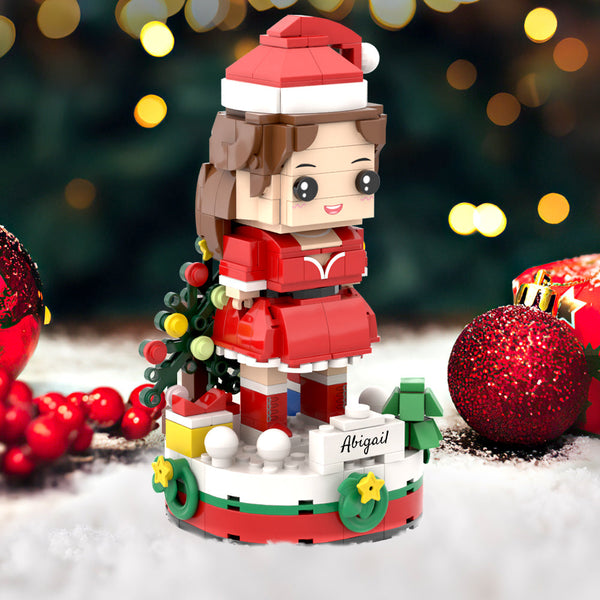 Custom Christmas Gfits Personalized Brick Figures with Name Base