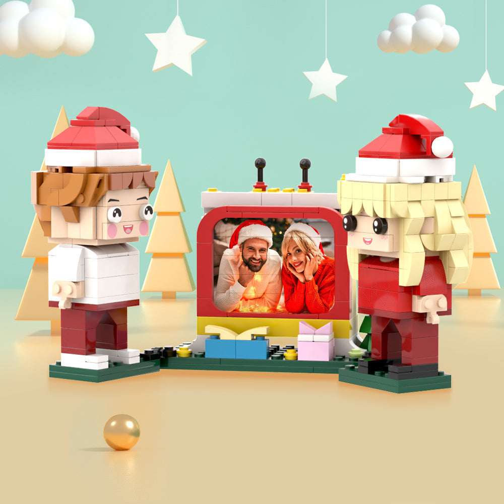 Custom Brick Christmas Gifts Personalized Brick Figures with Television