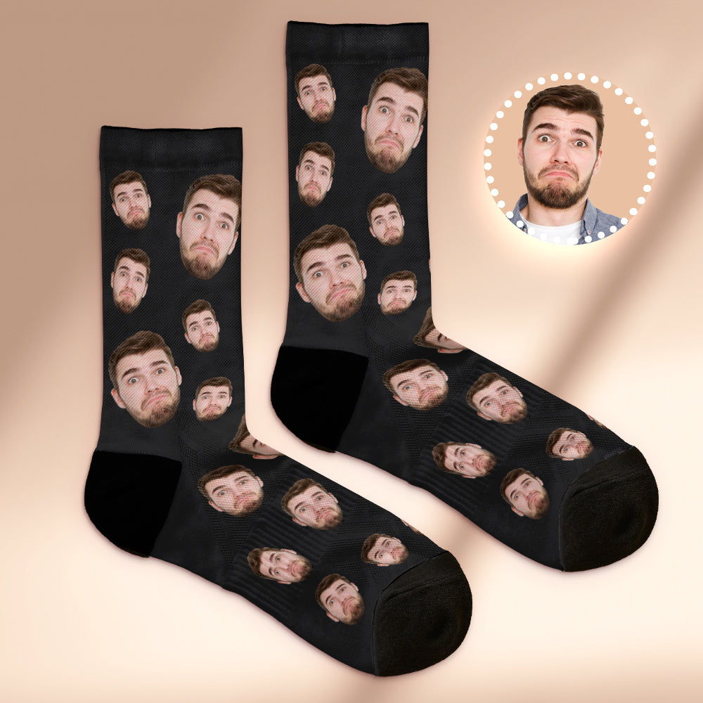 Custom Face Socks Breathable Add Pictures Colorful Photo Socks Gifts