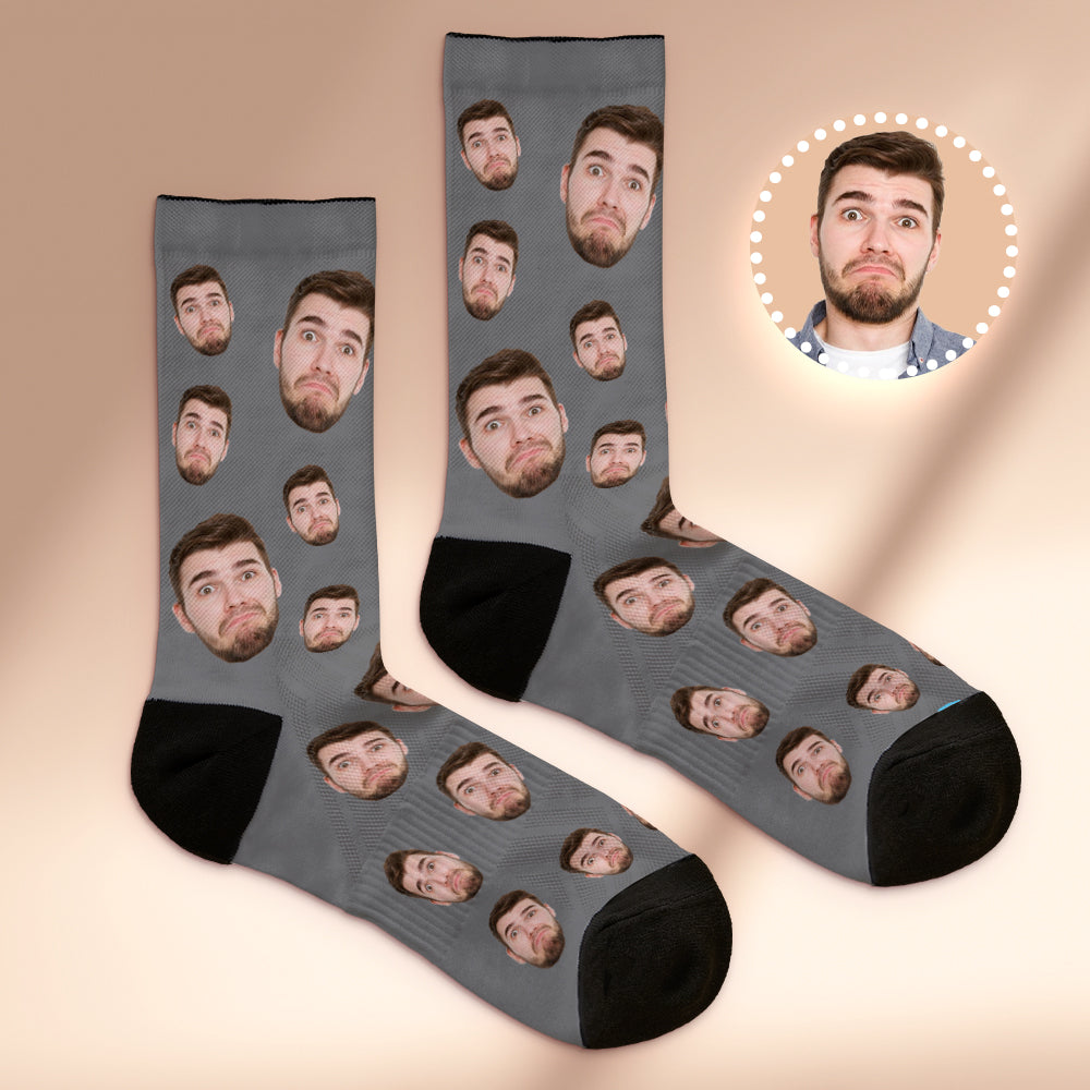 Custom Face Socks Breathable Add Pictures Colorful Photo Socks Gifts