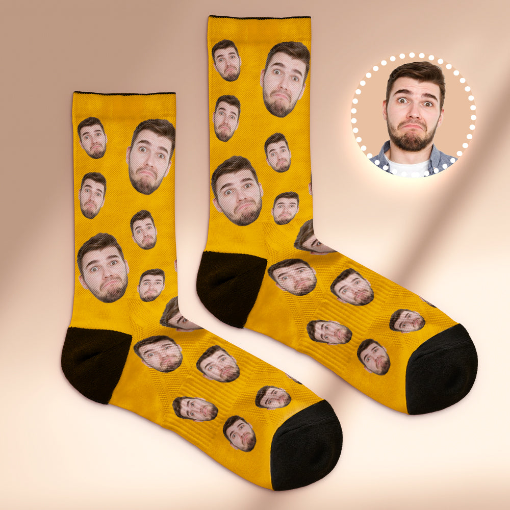 Custom Face Socks Breathable Add Pictures Colorful Photo Socks Gifts