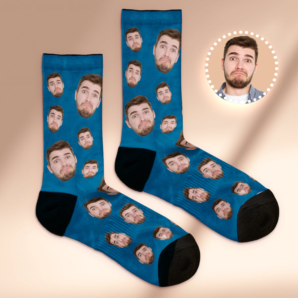 Custom Face Socks Breathable Add Pictures Colorful Photo Socks Gifts