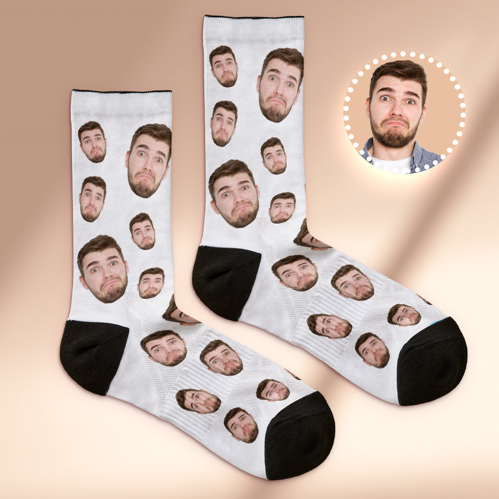 Custom Face Socks Breathable Add Pictures Colorful Photo Socks Gifts