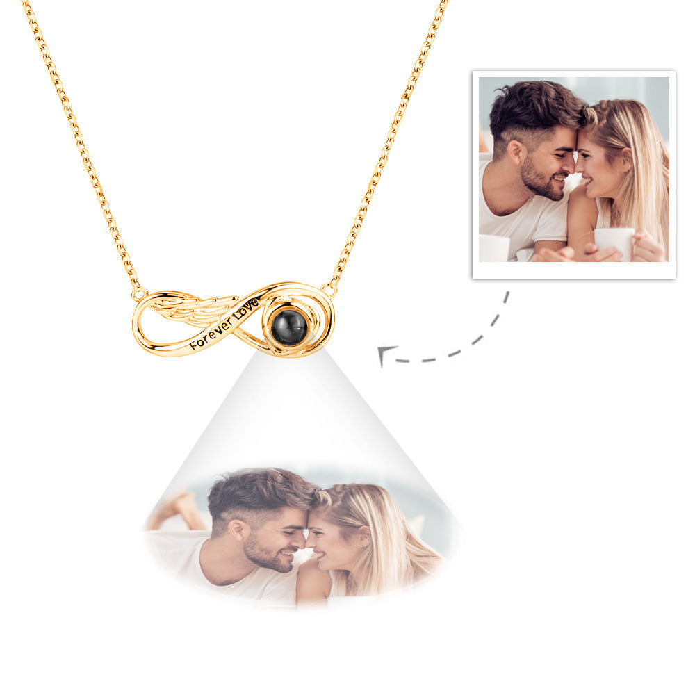 Custom Projection Necklace Infinity Photo Necklace for Her