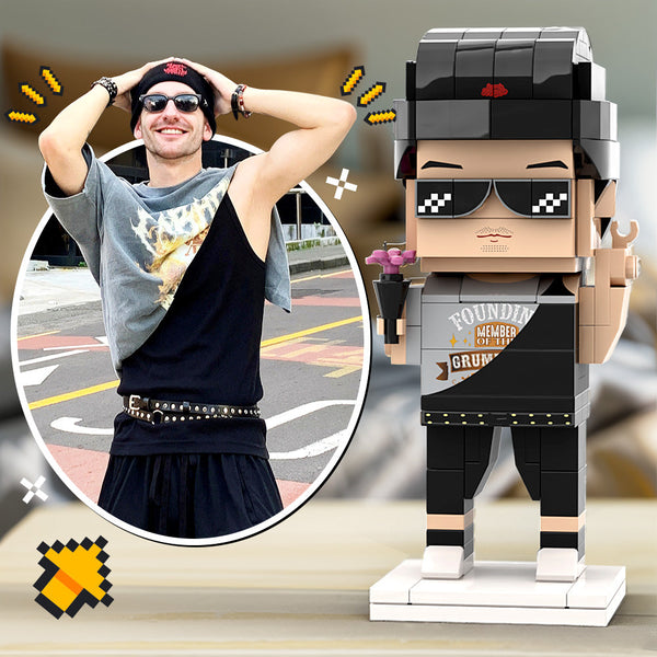 Make Christmas Unforgettable Customizable Brick Figure - Stylish Gift for Men