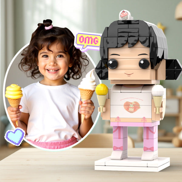 Customizable Full-Body Brick Figure - Perfect Christmas Gift for 10-Year-Old Girls