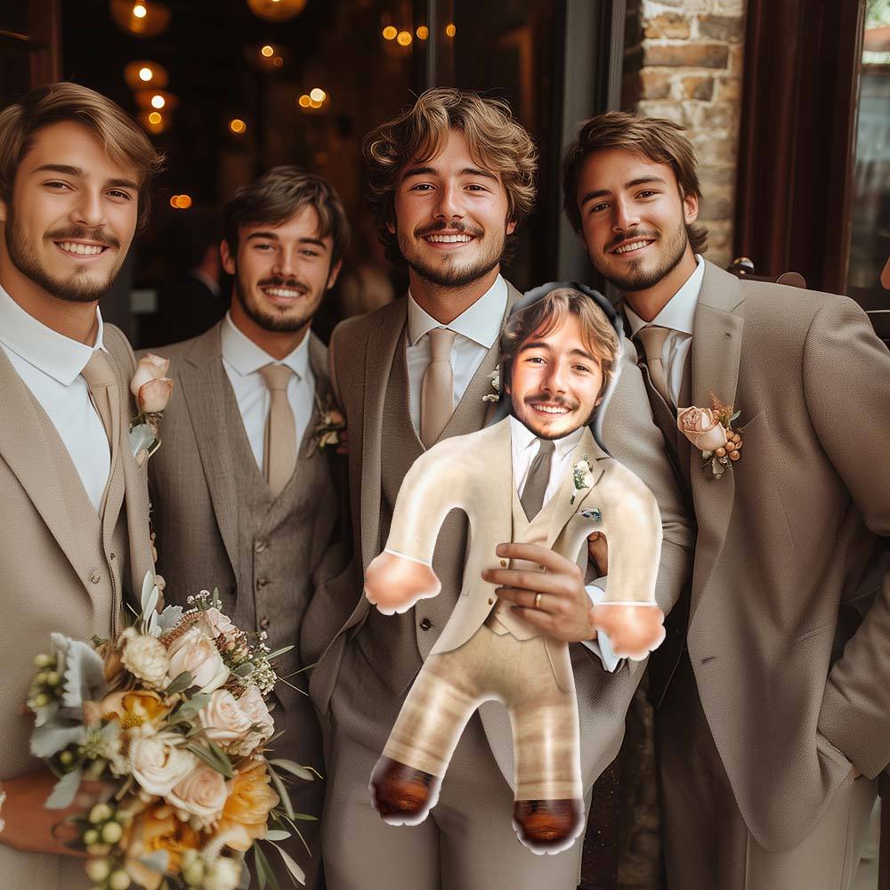 Personalized Groom Mini-Balloon-me Inflatable Doll for Funny Wedding Gifts