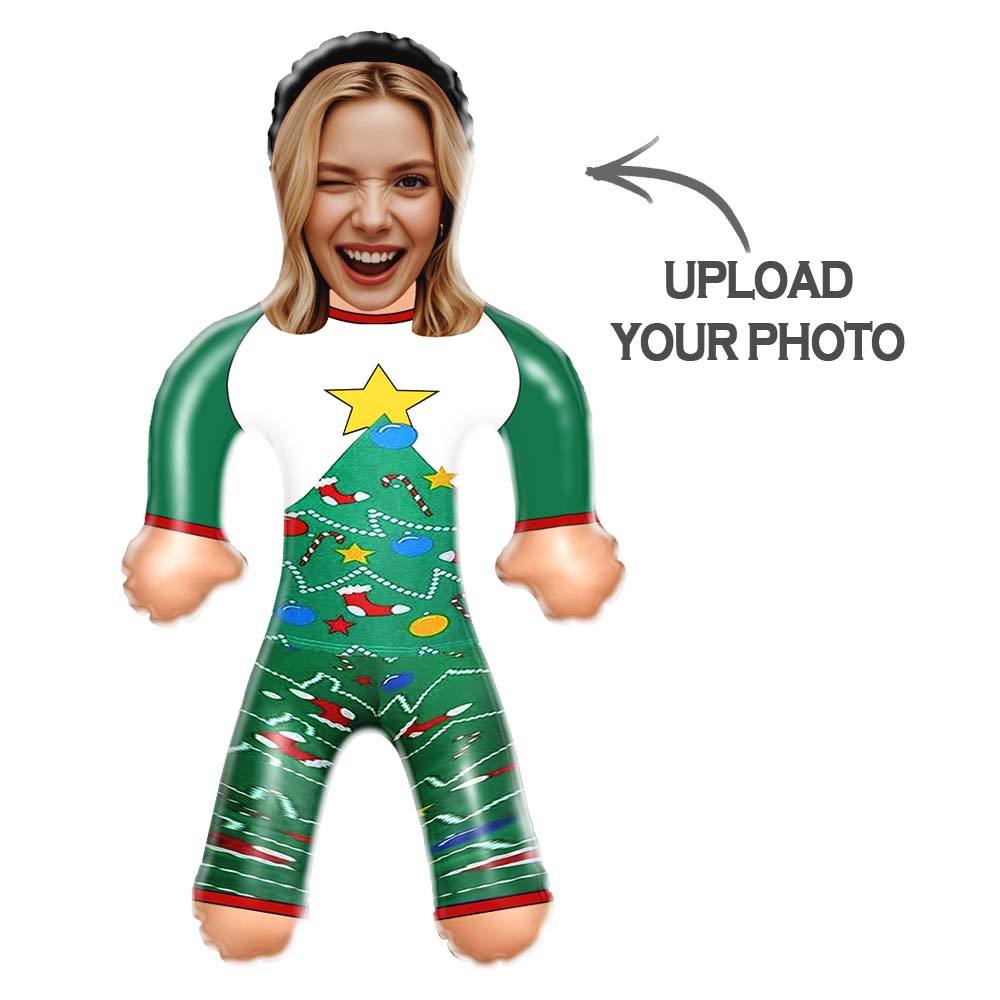 Custom Mini-Balloon-me Green Christmas Pyjama Set Air Minime Doll Funny Christmas Gift