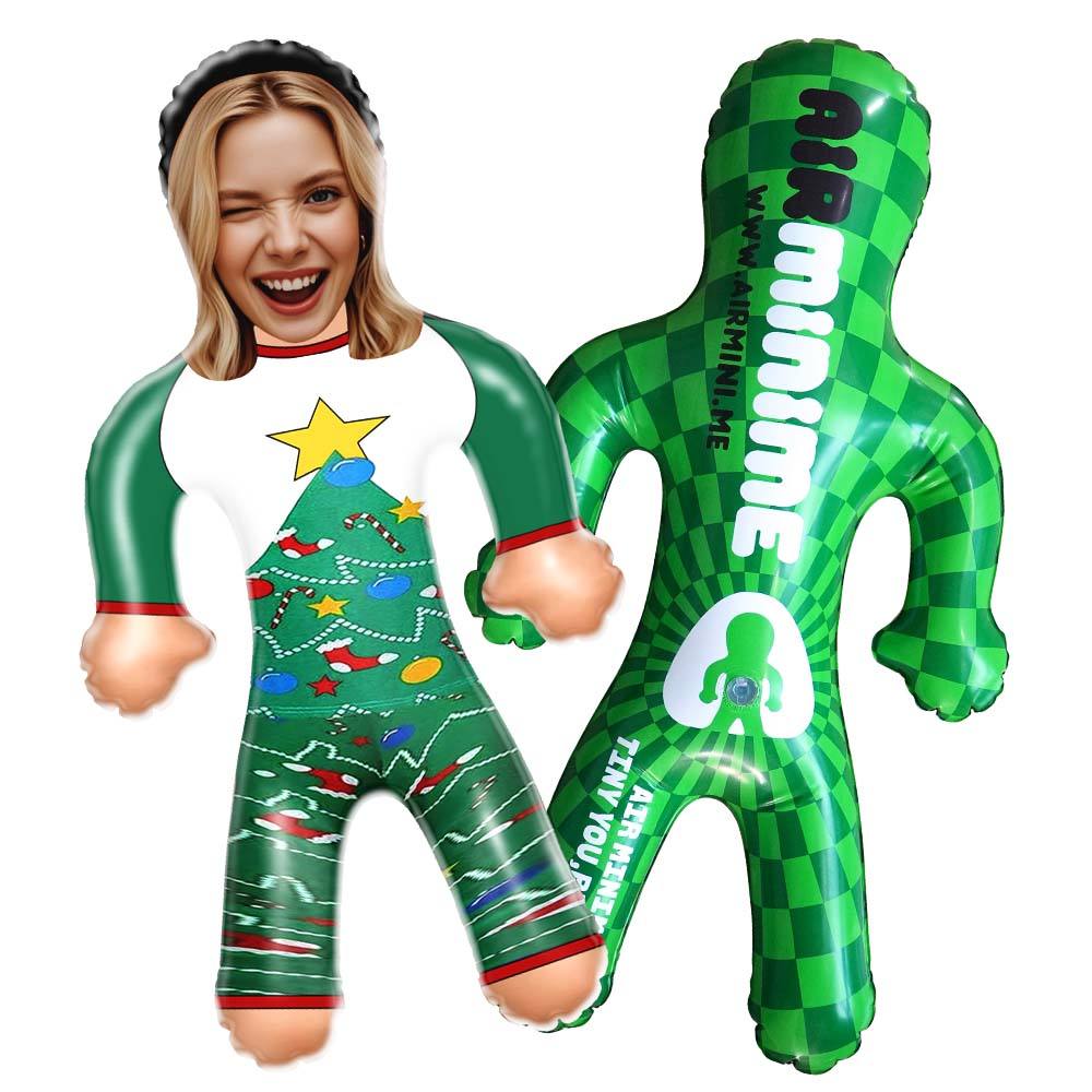 Custom Mini-Balloon-me Green Christmas Pyjama Set Air Minime Doll Funny Christmas Gift