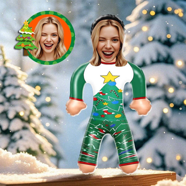 Custom Mini-Balloon-me Green Christmas Pyjama Set Air Minime Doll Funny Christmas Gift