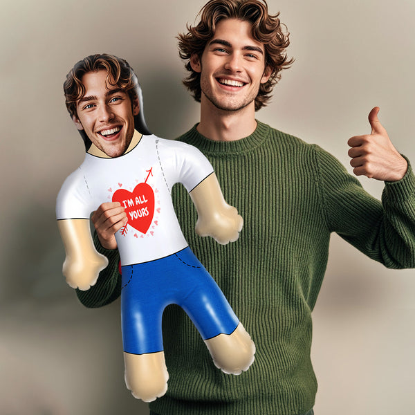 Personalized Couple Mini-Balloon-me Custom Your Face & Text Air Minime Doll