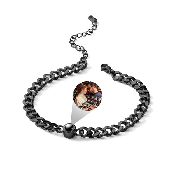 Custom Projection Necklace Triangle Photo Necklace Gift for Couples