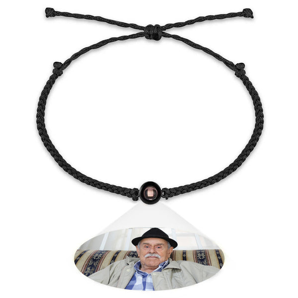 Personalized Photo Projection Bracelet Round Zircon Adjustable Bracelet