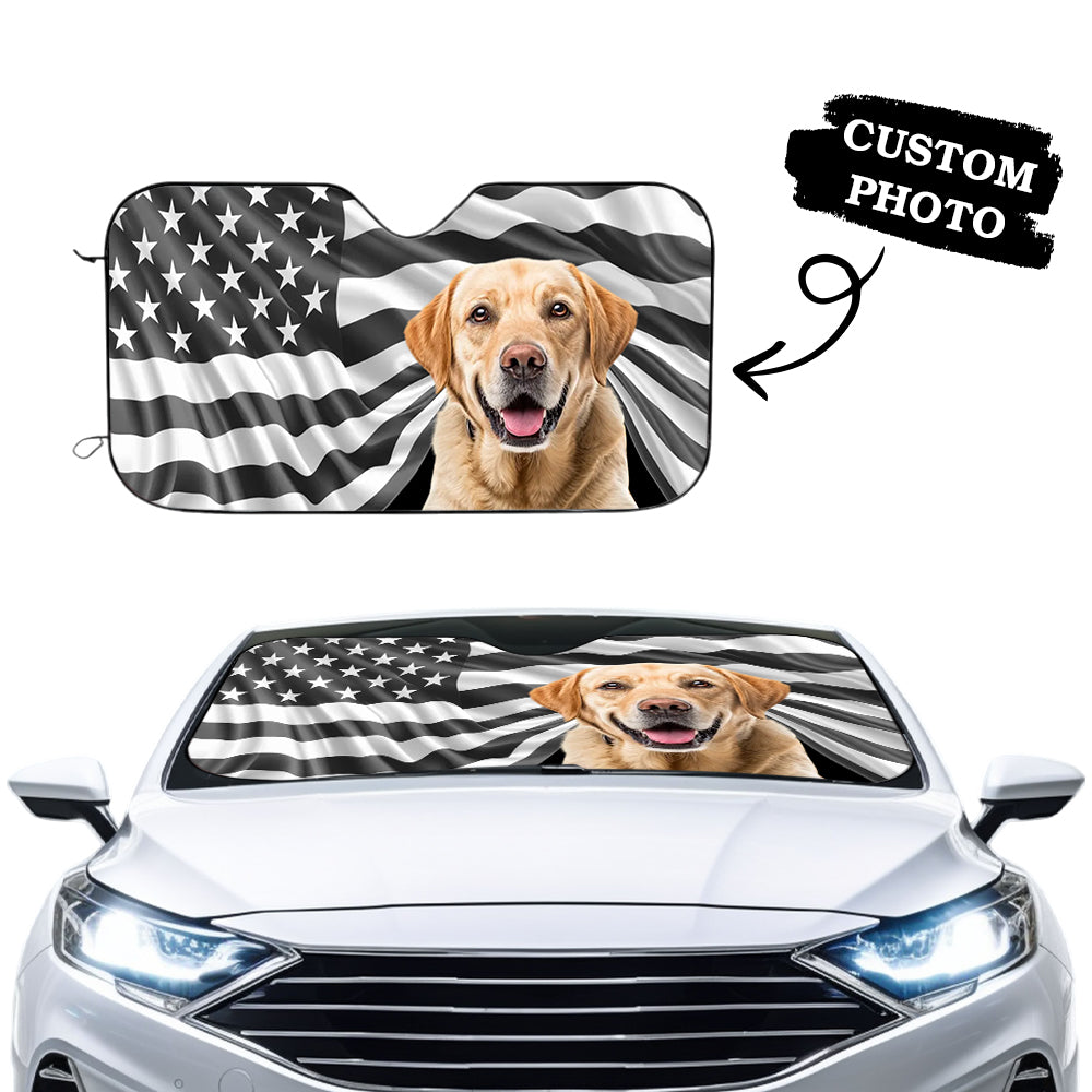 Custom Photo Car Sun Shade Cover Windshield Dog & Cat Personalized Custom Auto Windshield Sunshade, Car Window Protector - Gift For Pet Lovers