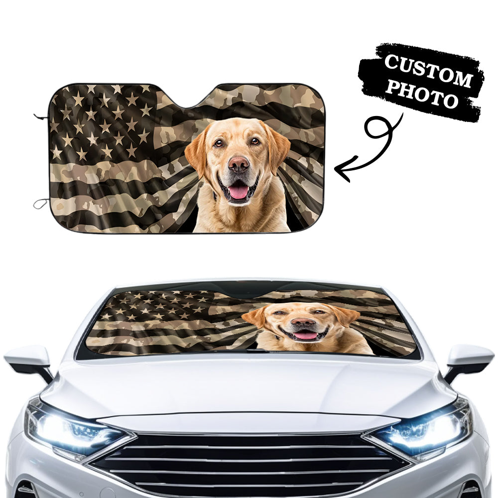 Custom Photo Car Sun Shade Cover Windshield Dog & Cat Personalized Custom Auto Windshield Sunshade, Car Window Protector - Gift For Pet Lovers