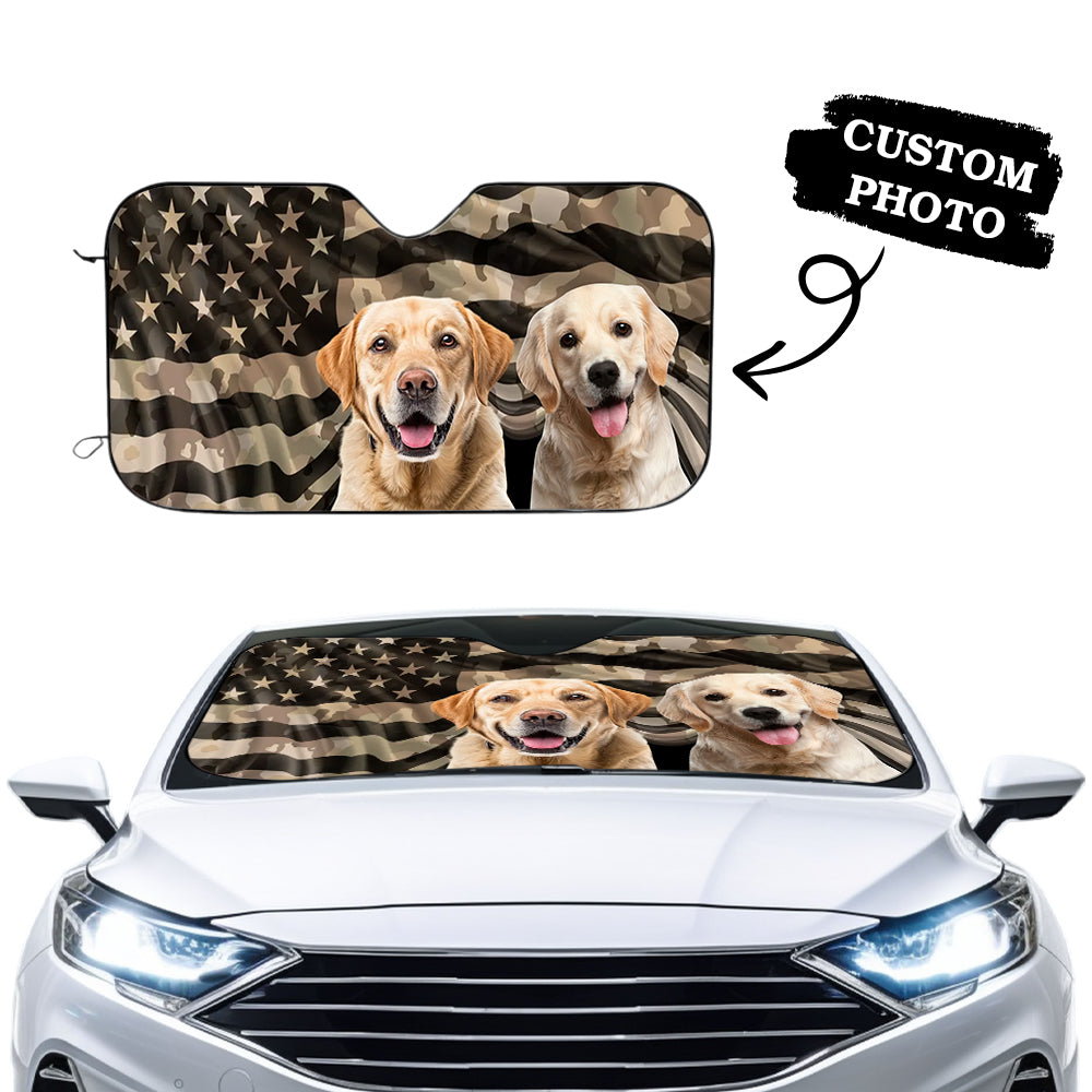 Custom Photo Car Sun Shade Cover Windshield Dog & Cat Personalized Custom Auto Windshield Sunshade, Car Window Protector - Gift For Pet Lovers