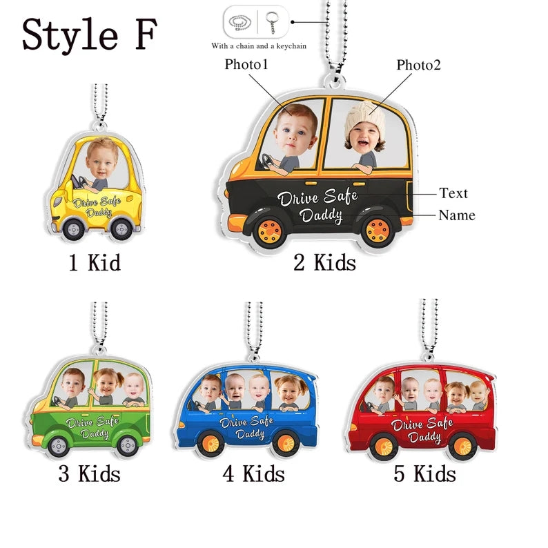 Customized Drive Safe Acrylic Car Hanger, Personalized Acrylic Car Hanger