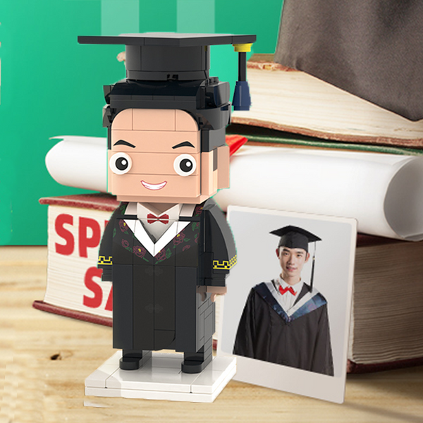 Graduation Gift for Him: Customizable Full Body Brick Figures - A Unique and Personalized Present