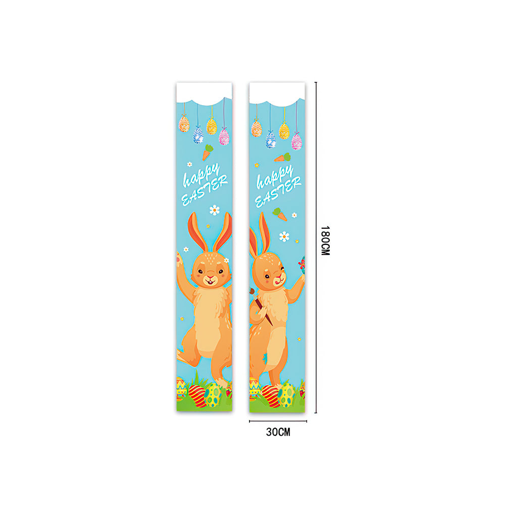 Easter Decoration Couplets Holiday Party Decoration Outdoor Porch Hanging Flags