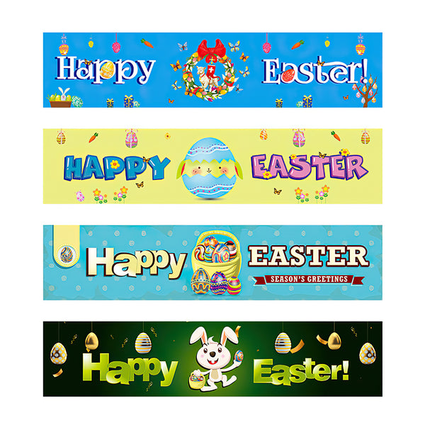 Easter Banner Flag Happy Easter Holiday Party Decoration Banner Indoor and Outdoor Easter Decor