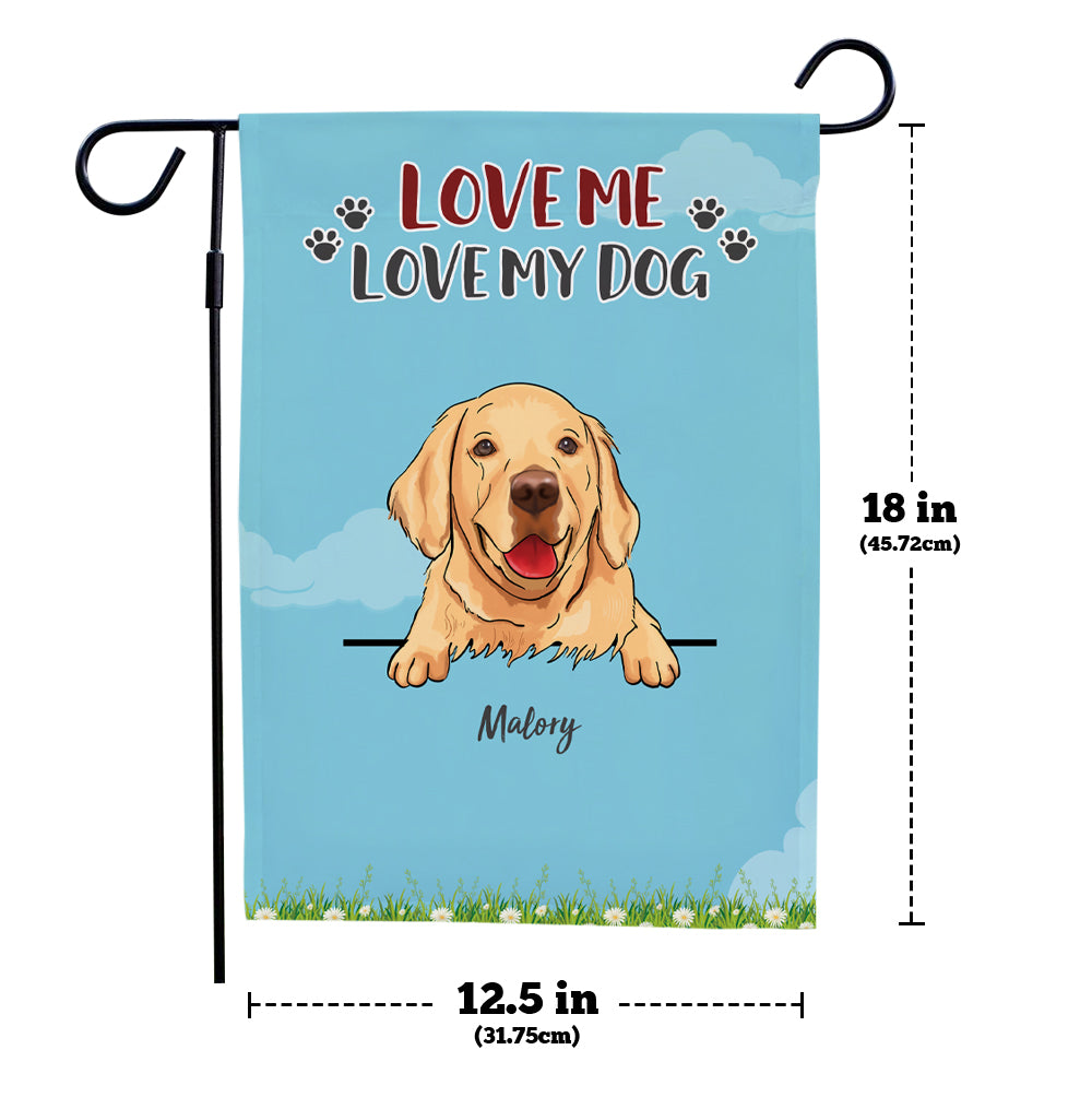 Custom Dog Garden Flag Personalized Name Garden Flag With Breed Choose Dog