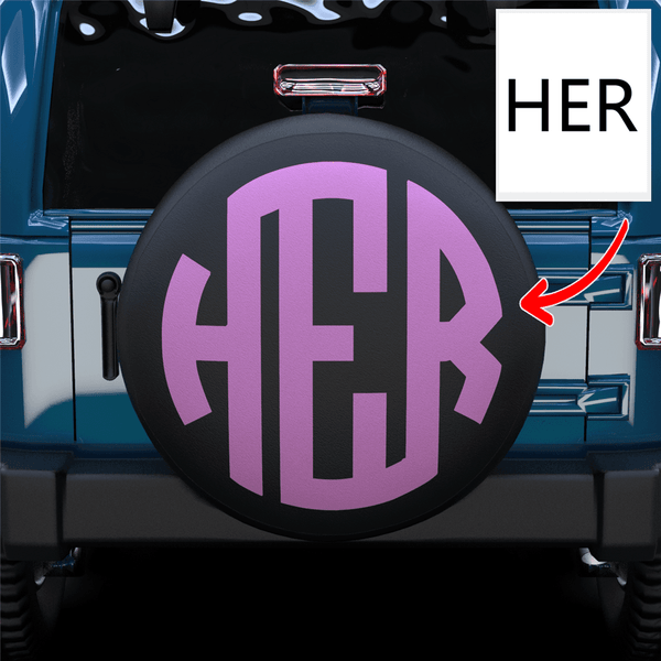 Extra 20% OFF THE 2ND-Custom Three Letters Spare Tire Cover For SUV