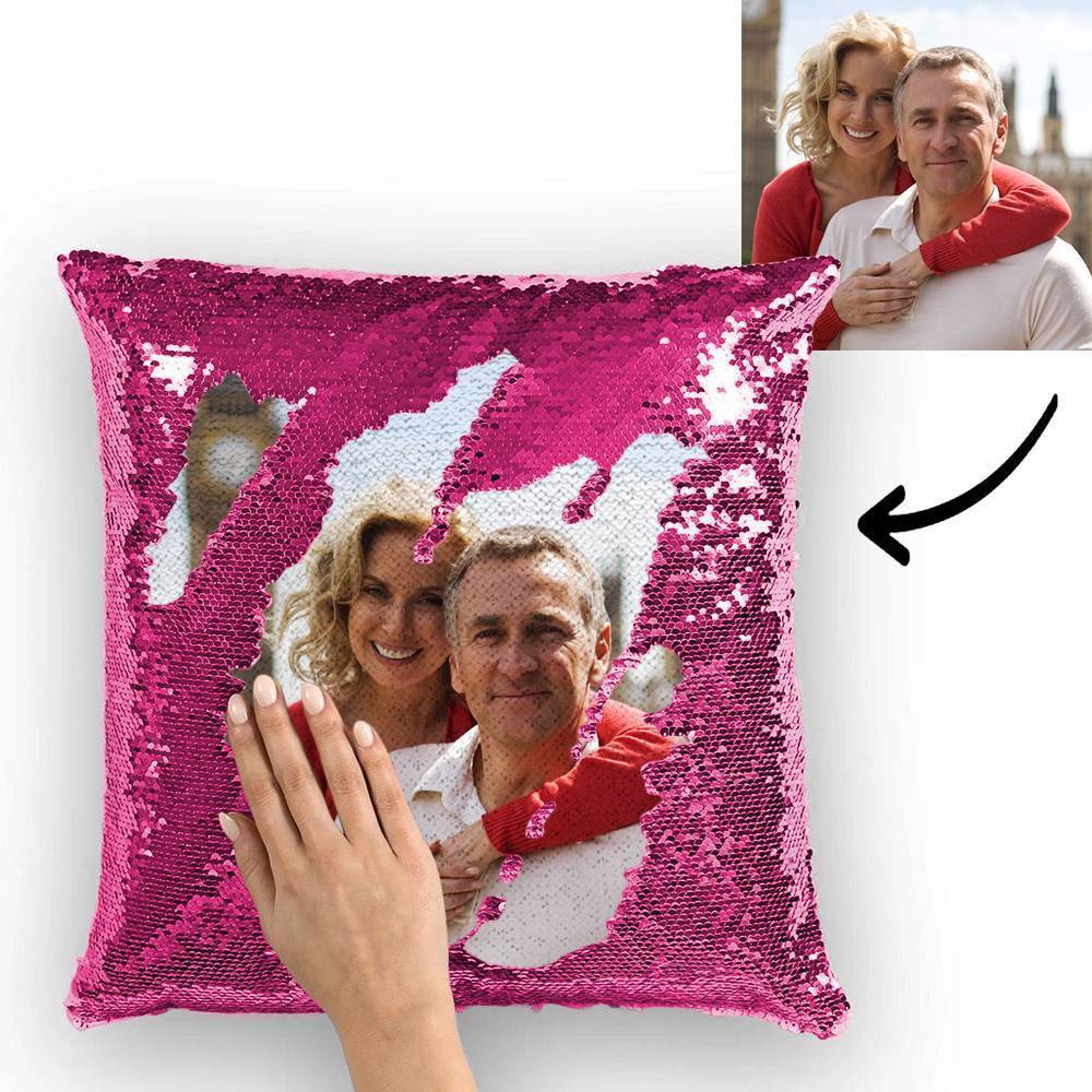 Custom Photo Magic Sequins Pillow Multicolor Shiny 15.75''*15.75''