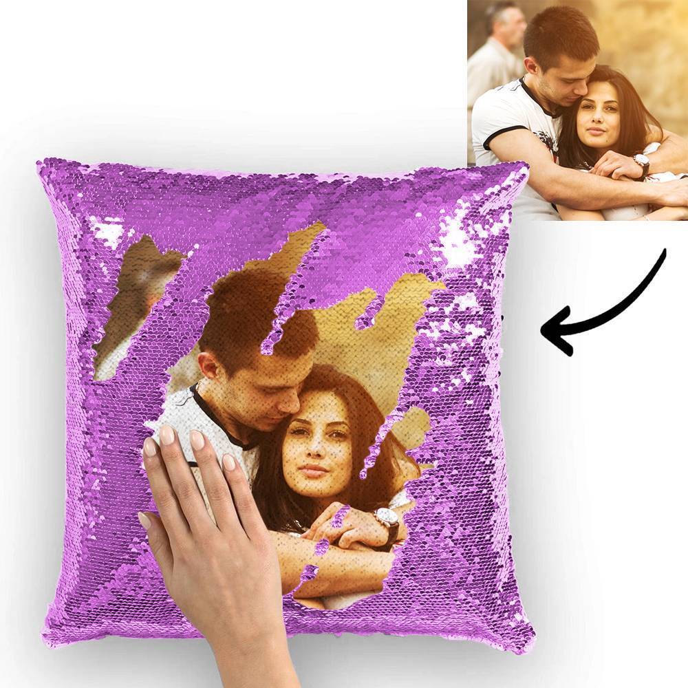 Custom Photo Magic Sequins Pillow Multicolor Shiny 15.75''*15.75''