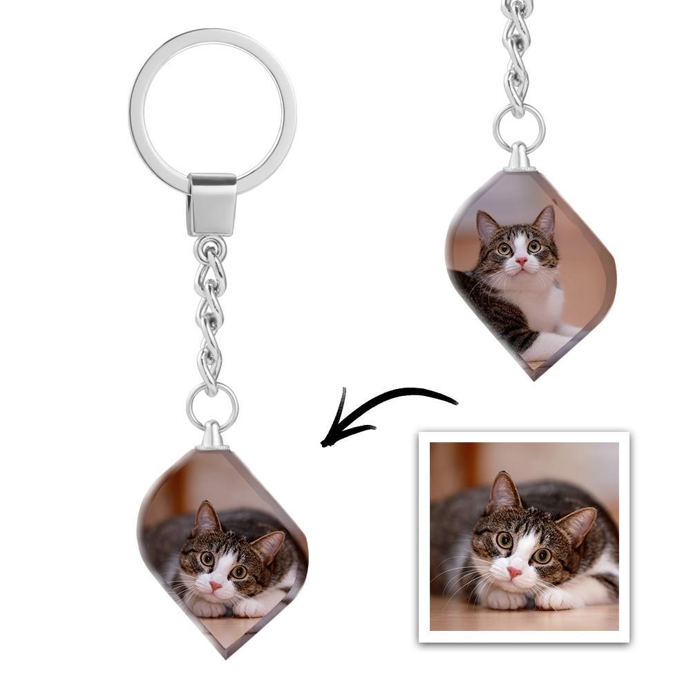 Custom Crystal Photo Keychain - Irregular