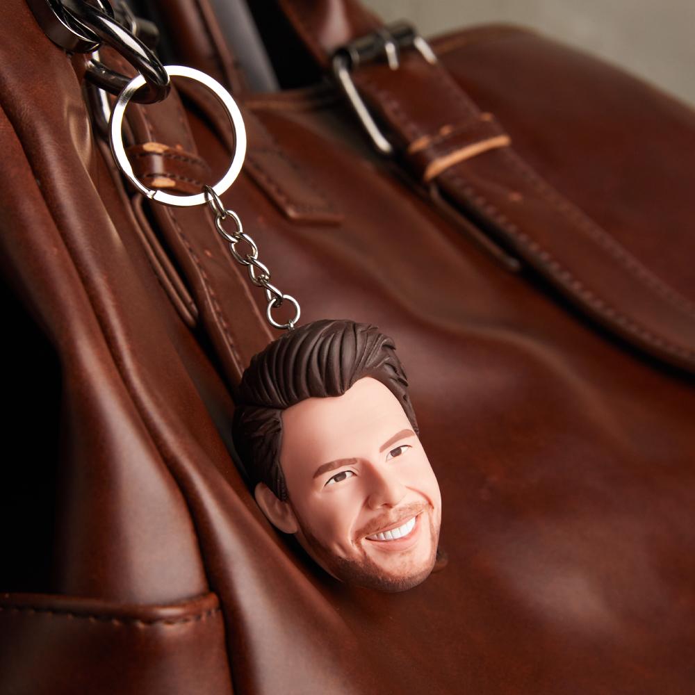 Custom Bobblehead Keychain Personalized head 2.36in